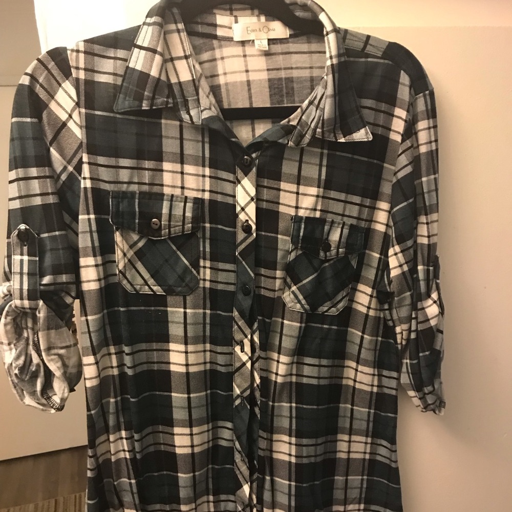 Women’s flannel button down